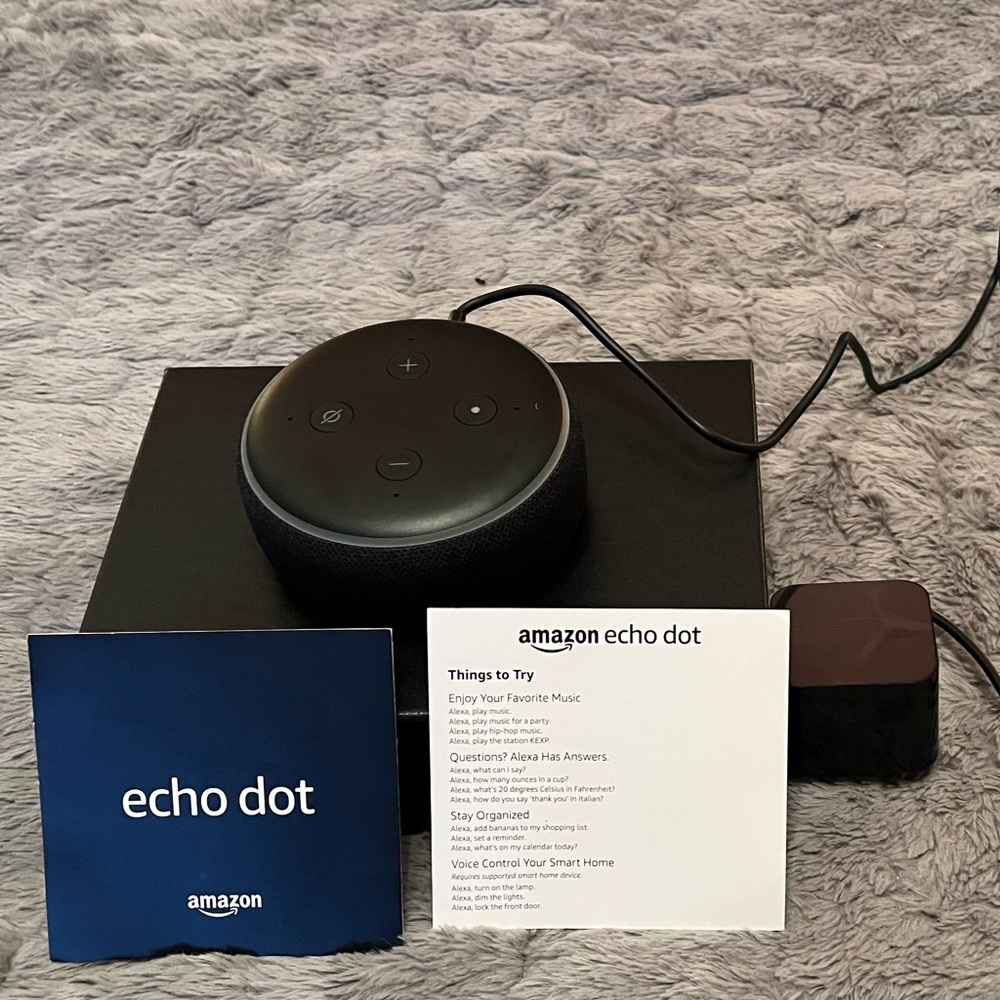 Brand New and Never Used Amazon Echo Dot.